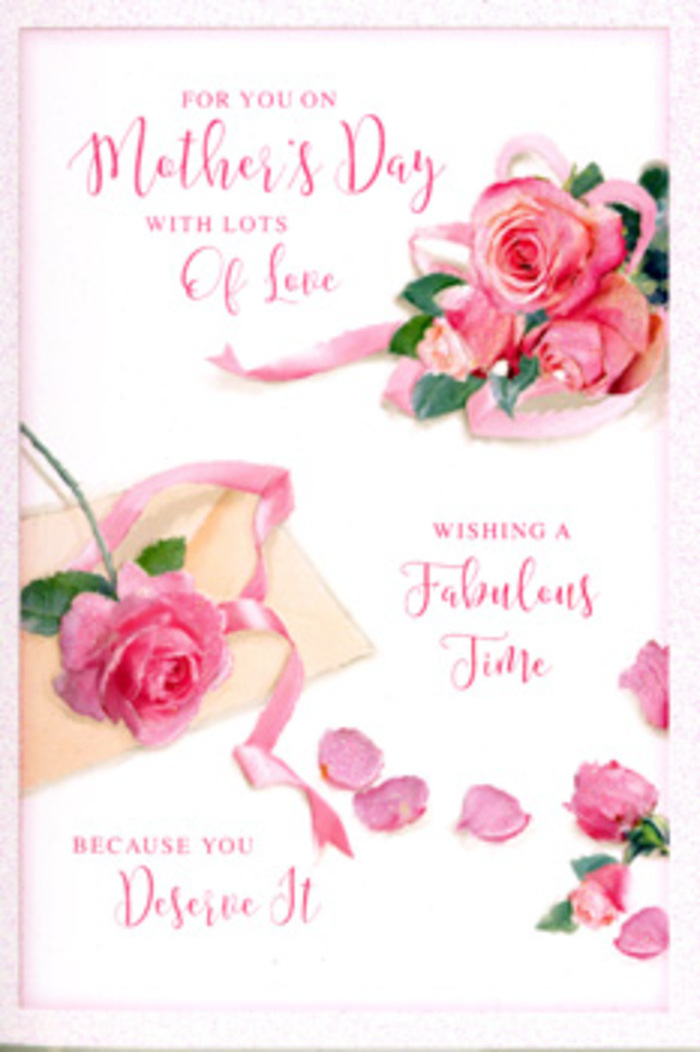 This Mother's Day card is composed like a quiet still life, its focal point a lush bouquet of pink roses set against a pristine white background, reminiscent of a fresh arrangement laid out in a Bracknell Forest studio. The roses are drawn with a florist's eye for nuance: petals unfurl in gentle, overlapping layers, edged with the softest blush and deepening towards the centre into rich rose-pink tones. The velvety texture is implied through careful shading and subtle highlights that suggest the way real petals catch the light. Scattered around the main bouquet, several loose petals lie in a natural, unforced pattern, adding movement and a touch of whimsy, as if they had settled there after a breeze from an open window overlooking the trees of Swinley Forest or the gardens near Crowthorne. The lighting across the artwork is diffused and tender, giving the scene a warm, almost morning-like glow without sharp contrasts. Flowing script, hand-lettered in an elegant, curving style, carries a heartfelt Mother's Day sentiment. The words are positioned to wrap gently around the roses, as if they are part of the arrangement itself, twining through the blooms like delicate ribbon. Hints of soft greenery peek between the petals, offering a touch of freshness and enhancing the natural feel of the design, while never distracting from the pink roses that remain centre stage. The overall impression is one of refined, romantic simplicity: a card that pairs beautifully with a bouquet prepared for delivery by Flower Delivery Bracknell Forest to homes in Sandhurst, Bracknell, or the village streets of Binfield, thoughtfully expressing love, gratitude, and the quiet strength of a mother's presence.